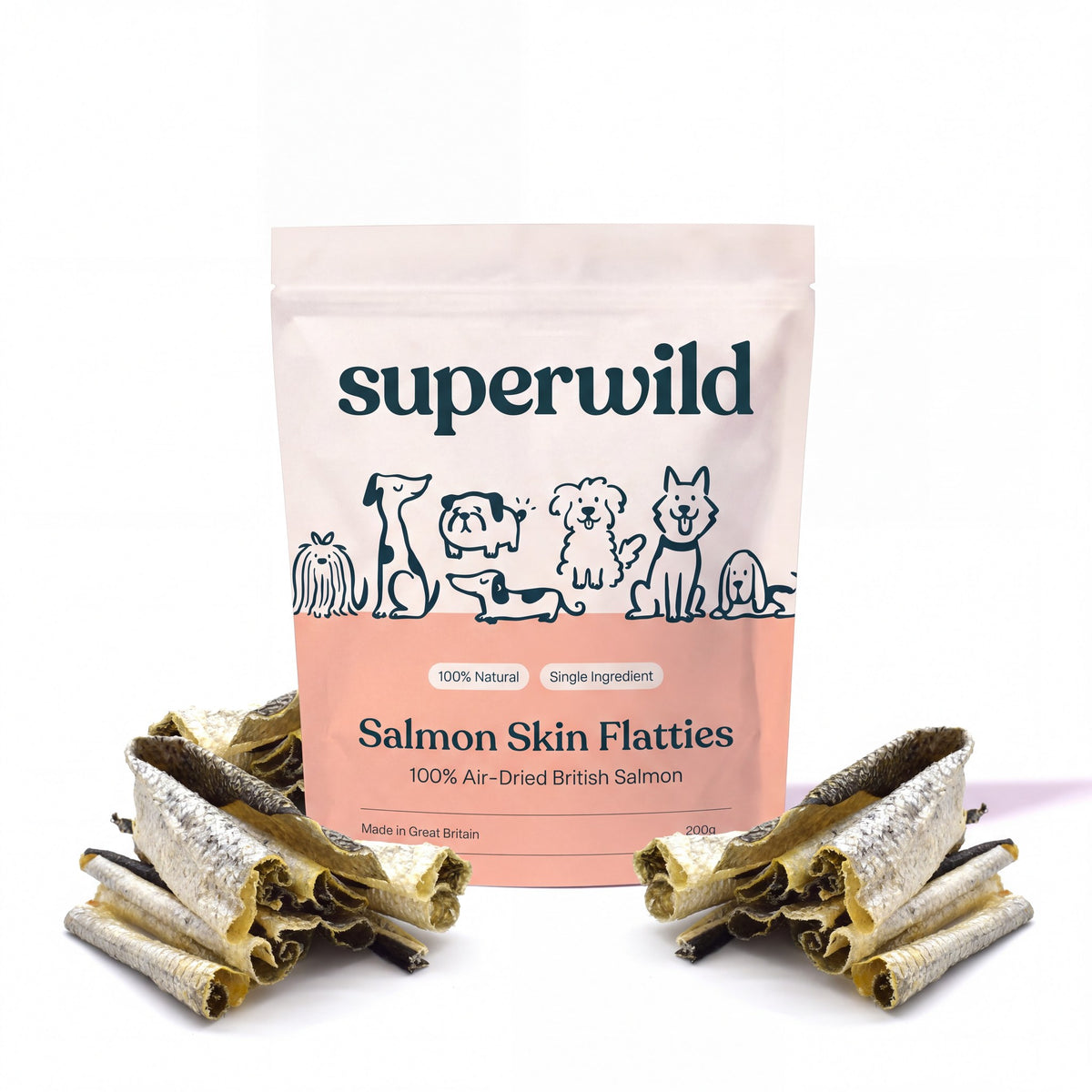 Salmon Air-Dried Skin Flatties